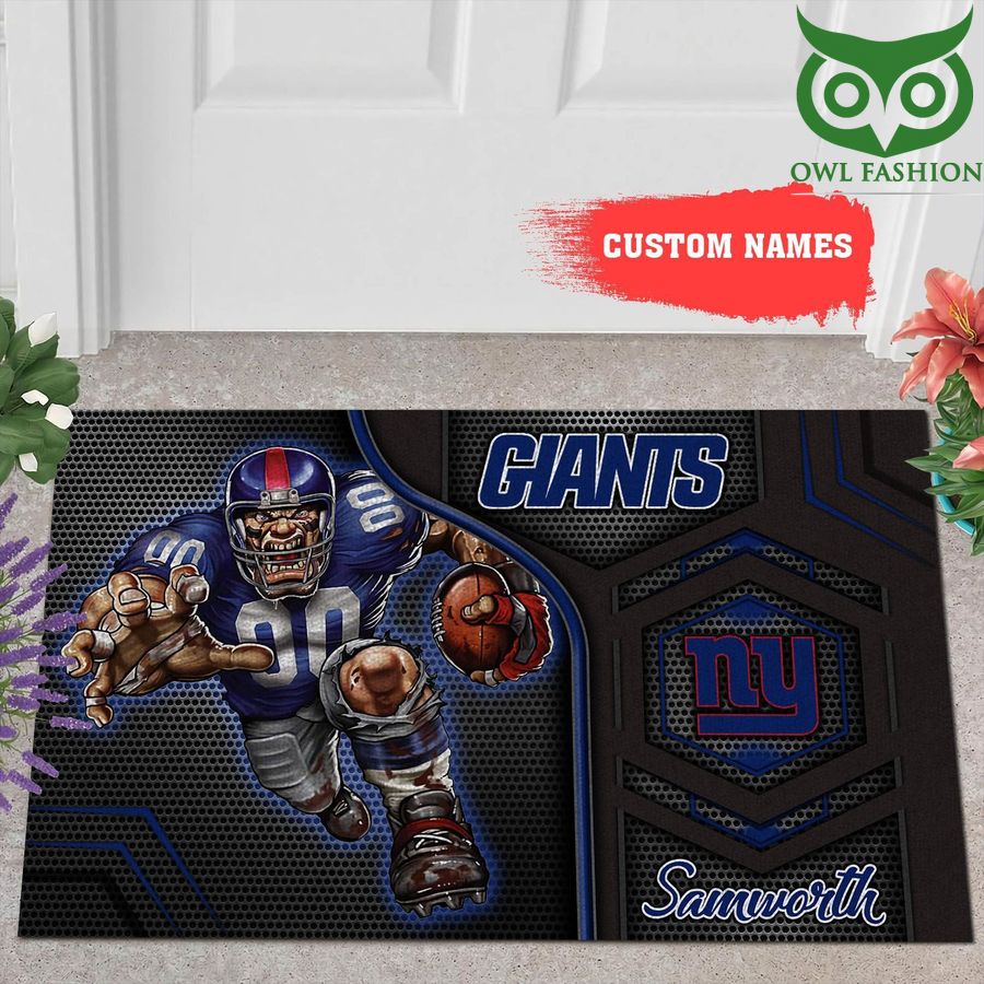 NFL Custom Name New York Giants 3D Doormats 