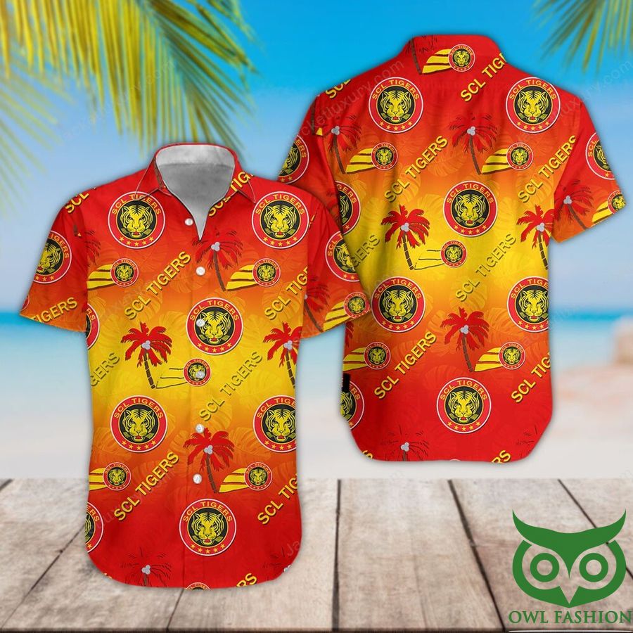 SCL Tigers Red Yellow Gradient Hawaiian Shirt