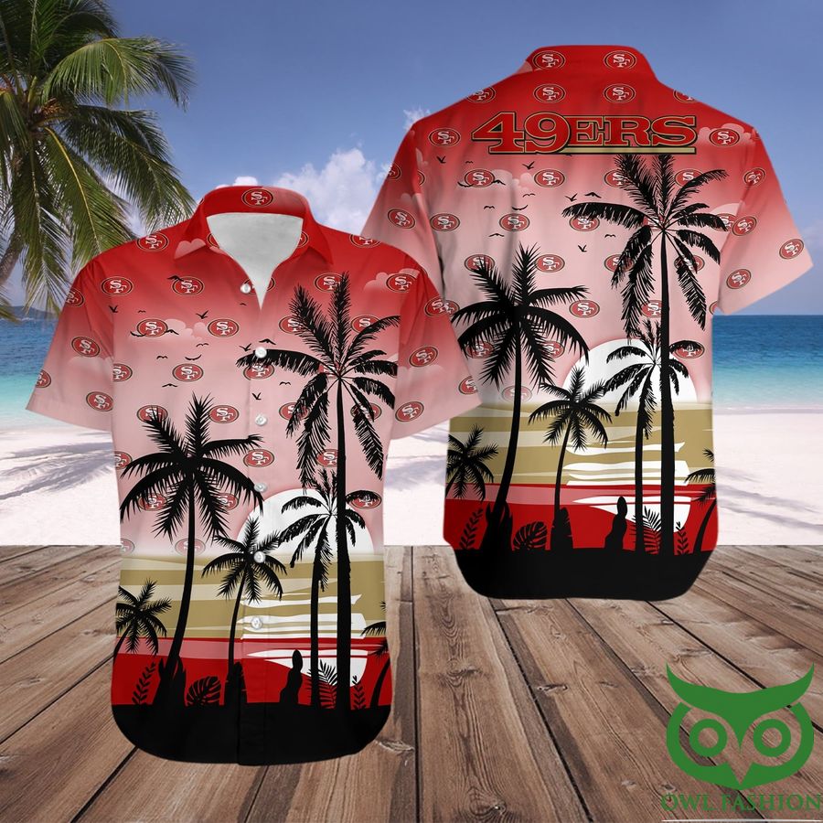 San Francisco 49ers Red Hawaiian Shirt