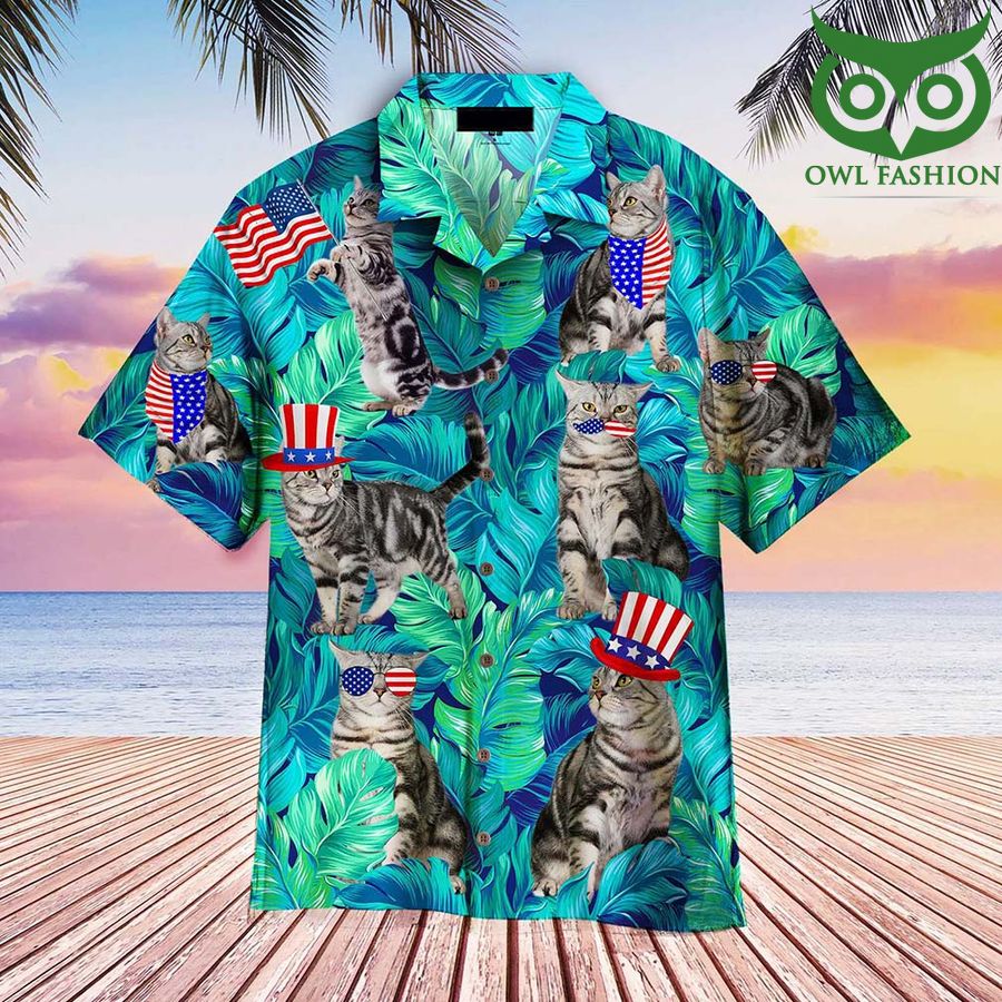 Cat Lover 4th Of July Independence Day Hawaiian Shirt