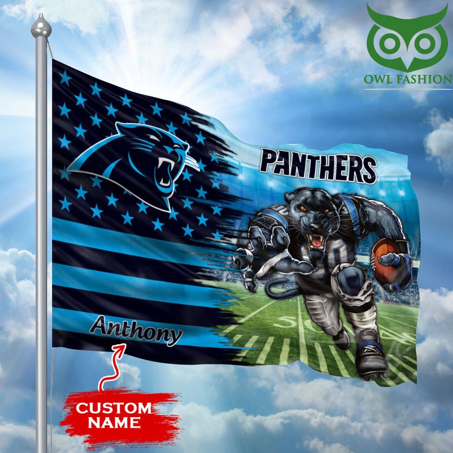 Carolina Panthers Flag Large Mascot NFL Custom name