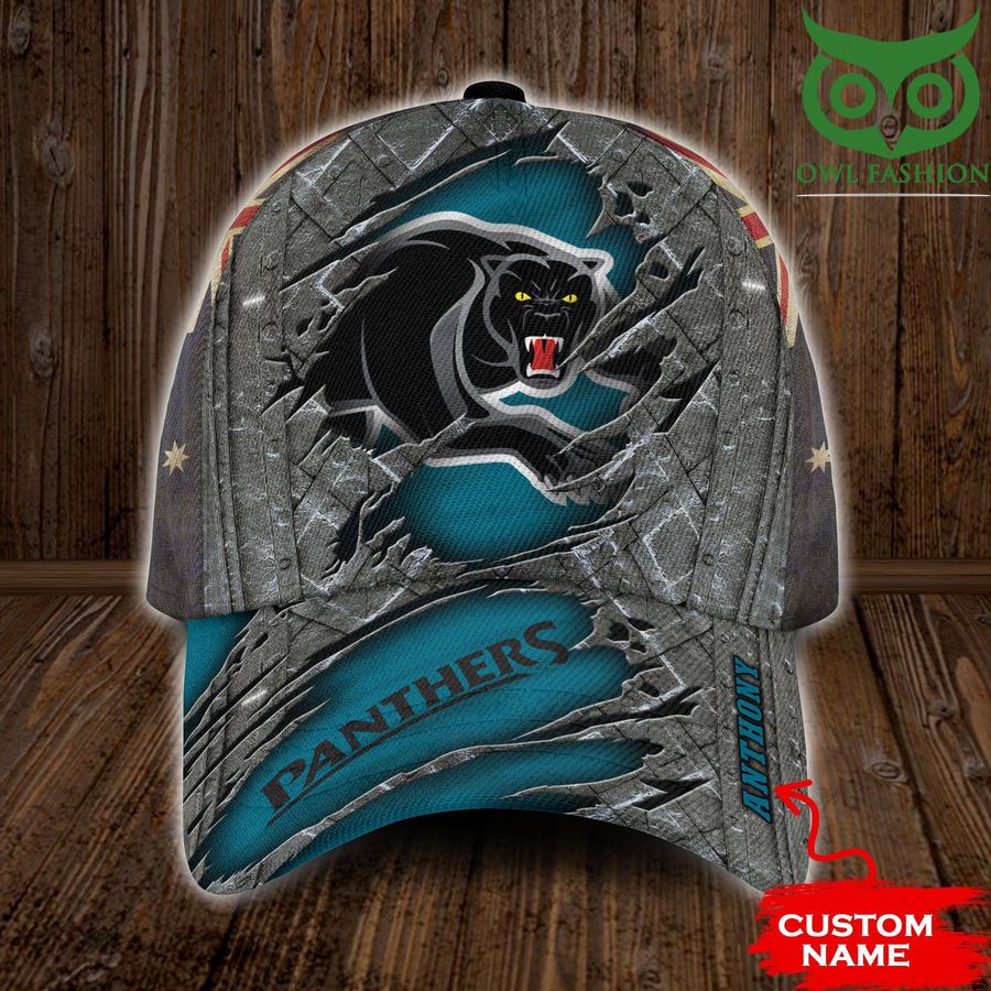NRL Custom Name Penrith Panthers 3D Cap 