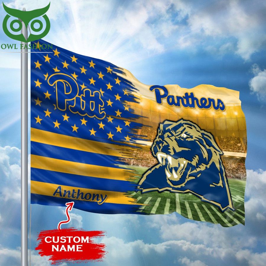 Pittsburgh Panthers Flag Large Mascot NCAA2 Custom Name