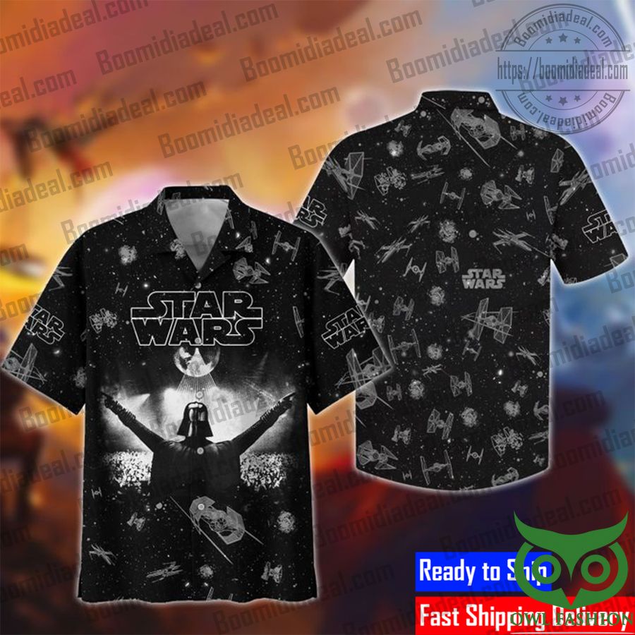 Star Wars Darth Vader Dark Side SpaceShip Battle Hawaiian Shirt