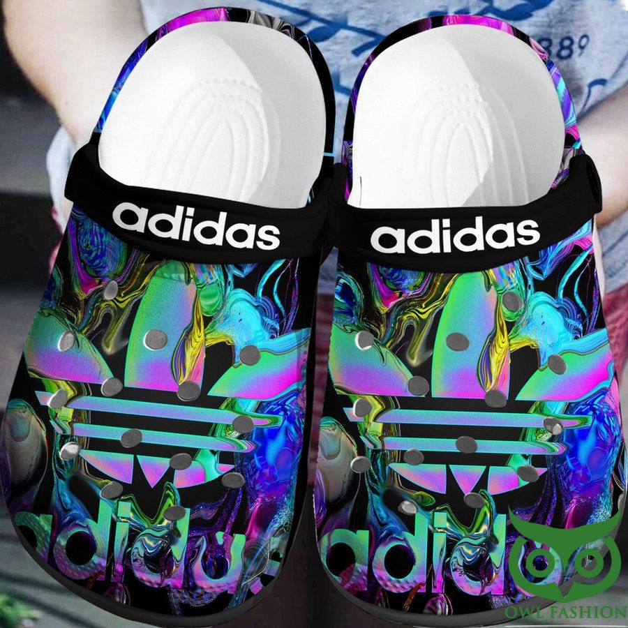 Adidas Gradient Logo Black Crocs