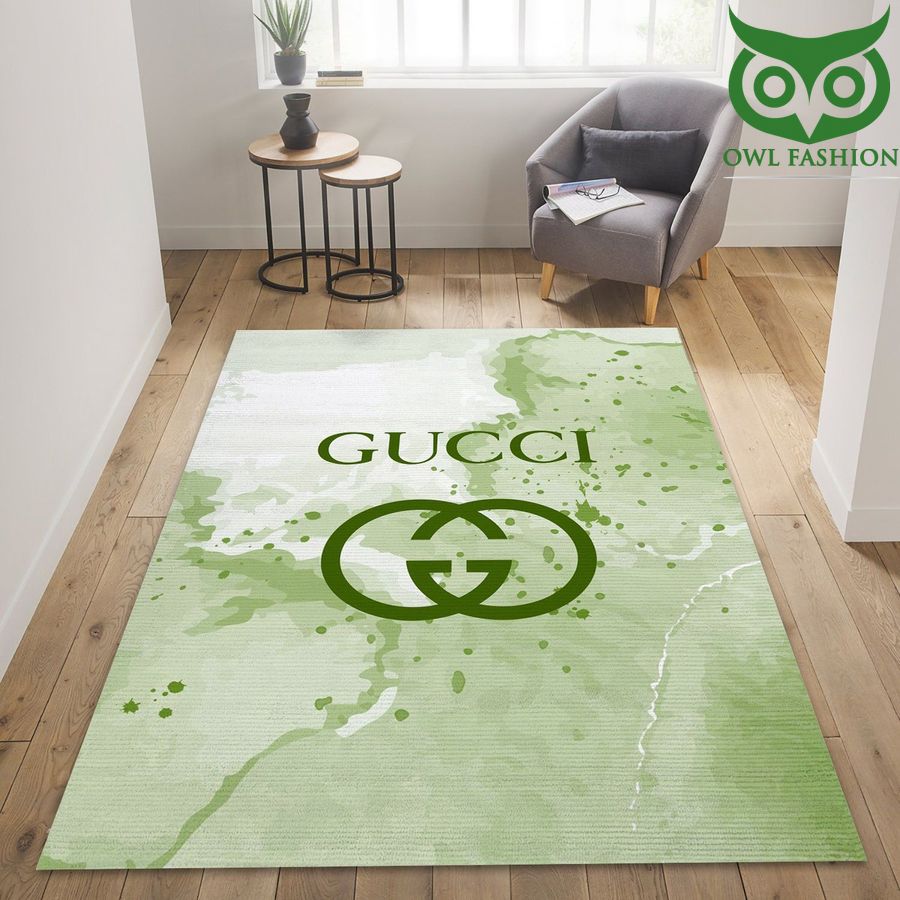 Gucci Area Rug matcha green marbling pattern Floor Home Decor