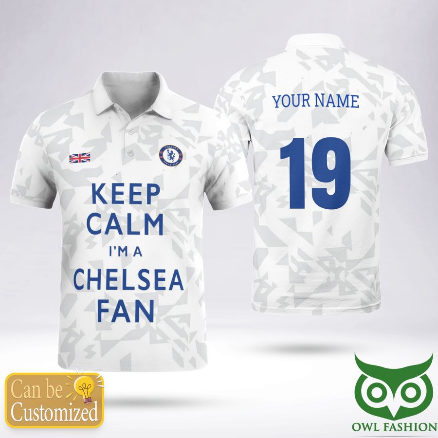 Custom Name Number I Am A Fan Chelsea Polo Shirt