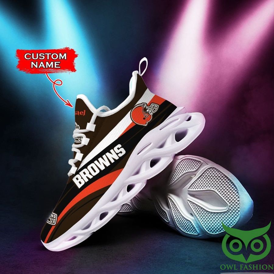 Custom Name Cleveland Browns Luxury NFL Max Soul Shoes