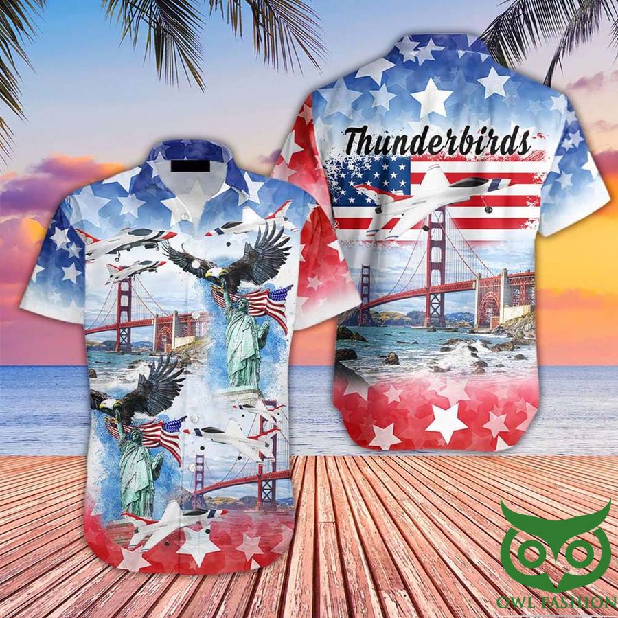 Eagle Thunderbirds USAF Air Independence Day Happy The 4th Of July Hawaiian Shirt