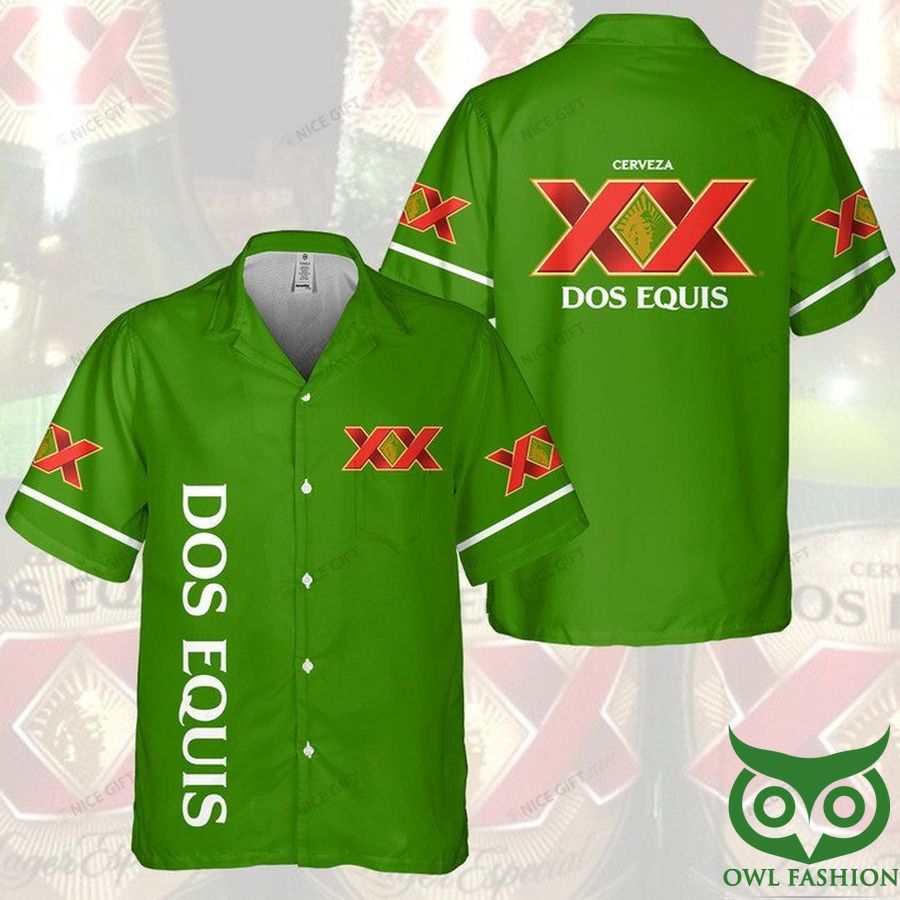 Dos Equis XX Green Hawaiian Shirt