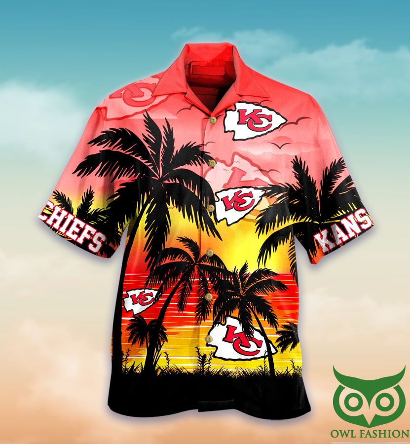 Kansas City Chiefs NFL Palm Sunset Hawaiian Shirt