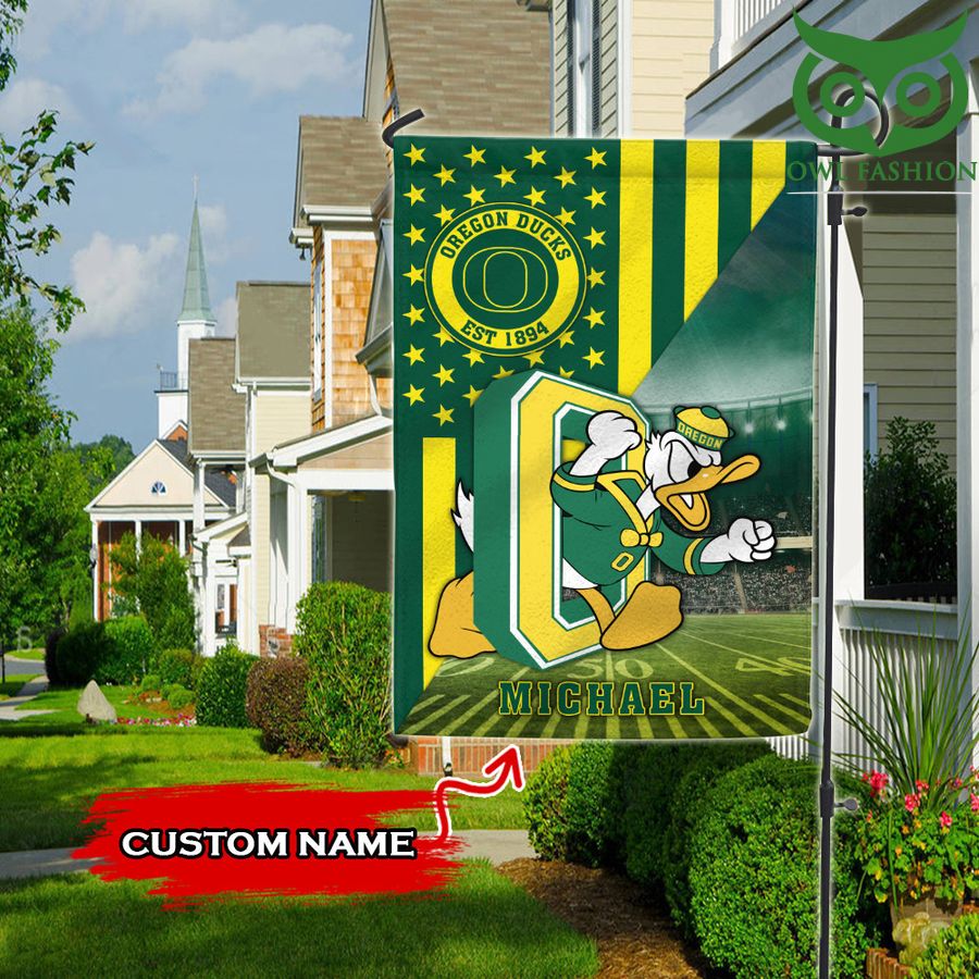 Oregon Ducks Flag Mascot NCAA Custom name