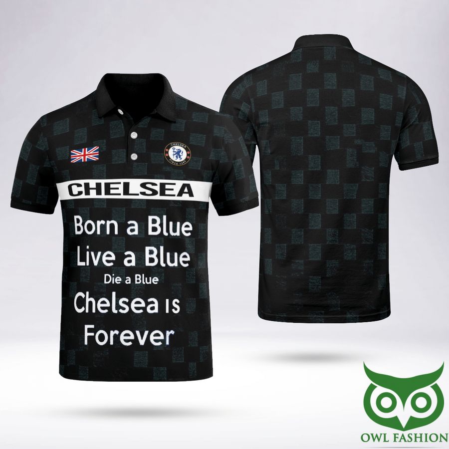 Chelsea Is Forever Quotes Black Polo Shirt