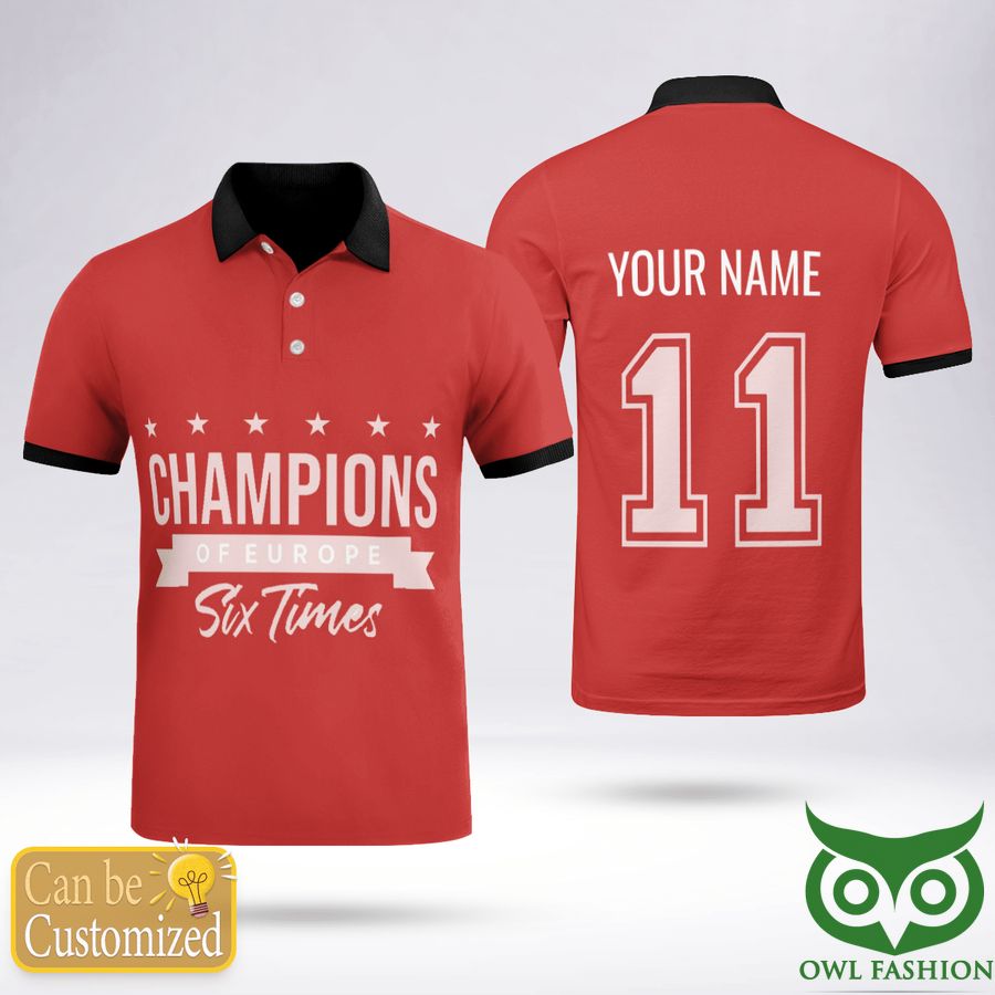 Custom Name Number Liverpool For Love Polo Shirt White