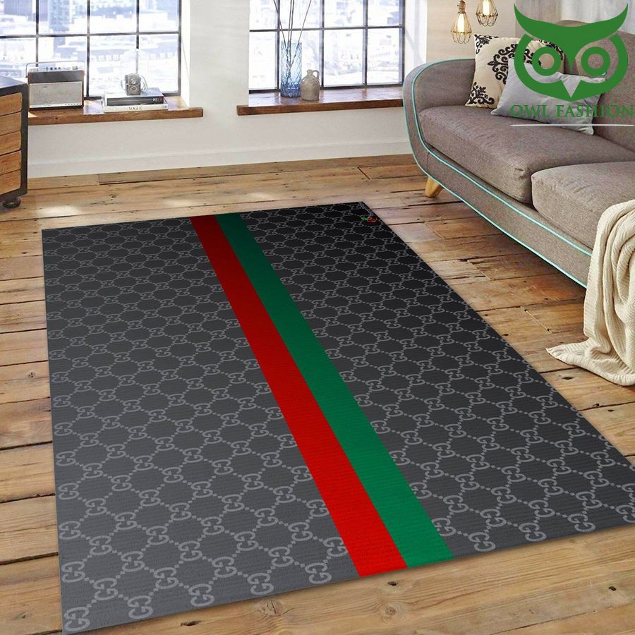 33 Gucci Area Rug grey shade logo Floor Home Decor