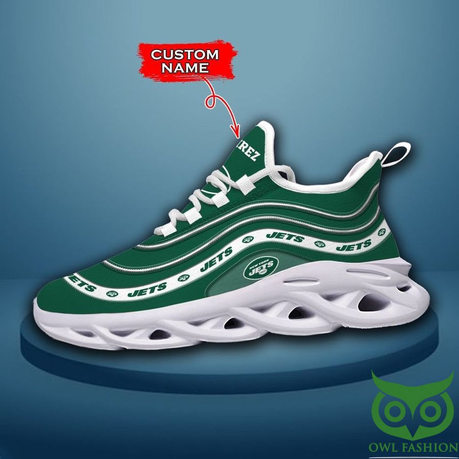 Custom Name New York Jets Luxury NFL Max Soul Shoes 