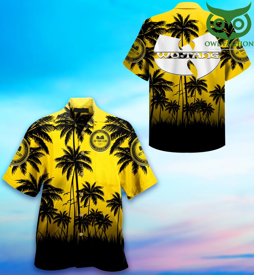 Wu Tang Clan Fan Palm bright yellow Hawaiian Shirt