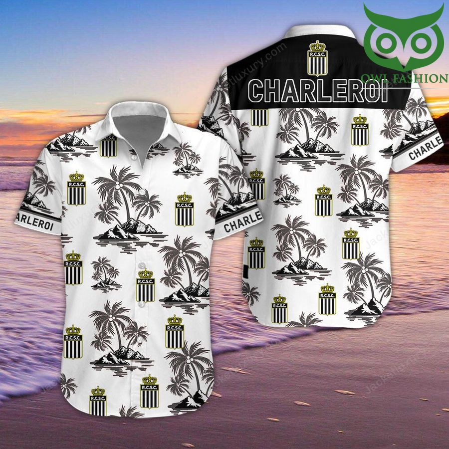 R. Charleroi S.C colored cool style Hawaiian shirt for summer