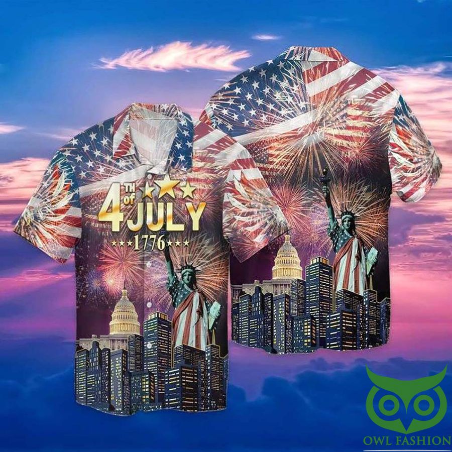 Happy 4th Of July Independence Day American Flag Hawaiian Shirt