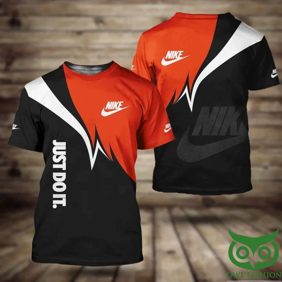 Luxury Nike Just Do It Red and Black 3D T-shirt