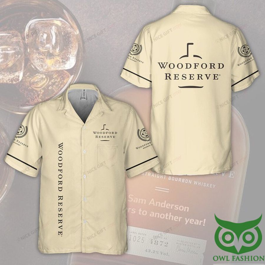 Woodford Reserve Light Beige Hawaiian Shirt