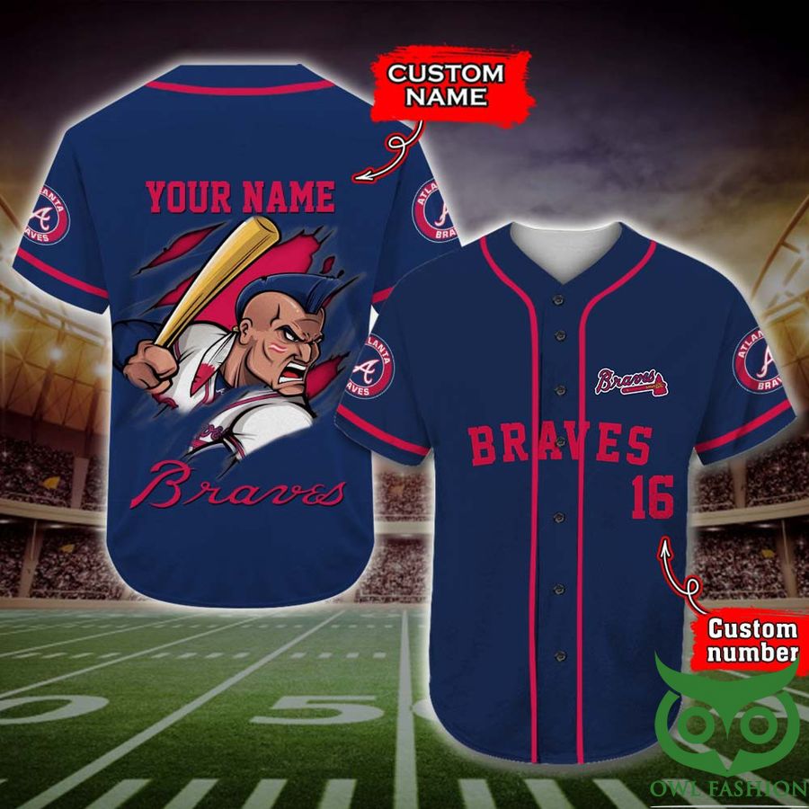 Atlanta Braves Baseball Jersey MLB Custom Name Number
