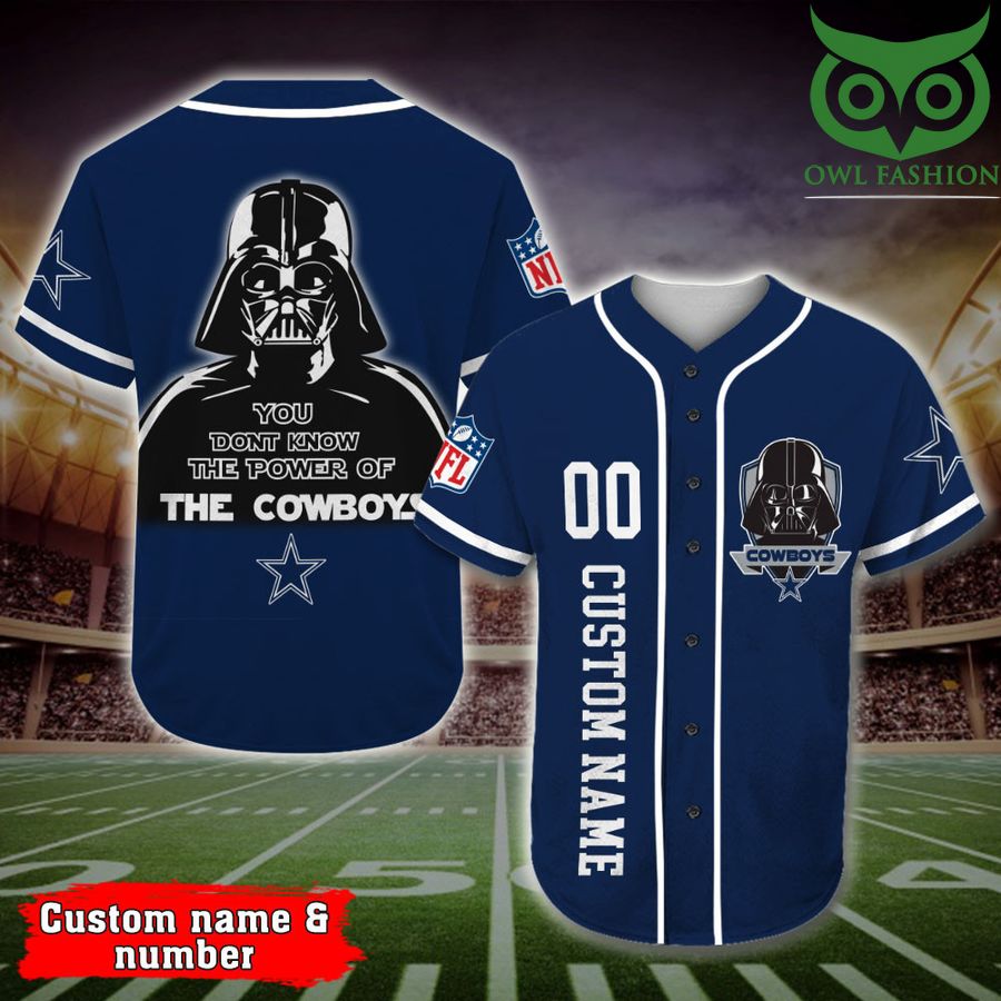 Dallas Cowboys Baseball Jersey Darth Vader Star Wars NFL Custom Name Number 