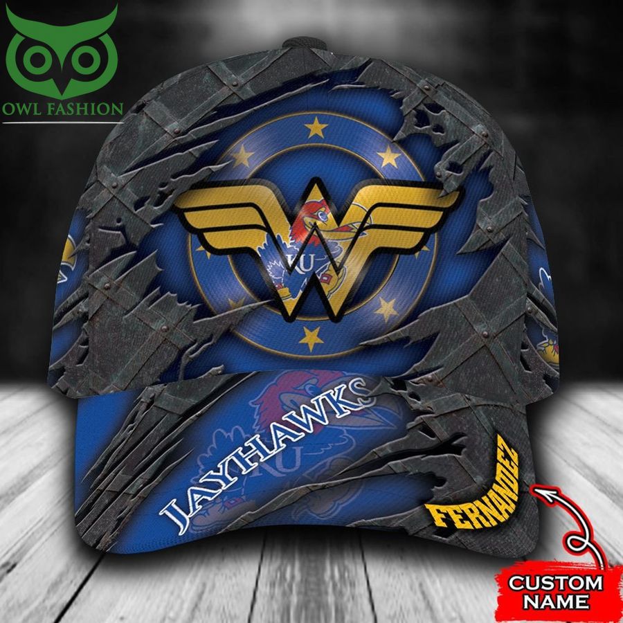 Kansas Jayhawks Classic Cap Wonder Wonman NCAA1 Custom Name