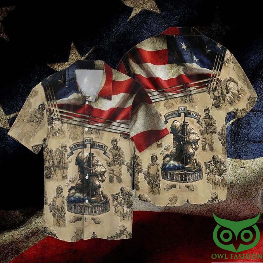 Memorial Day 4th Of July Independence Day Honoring Our Heroes Remember Their Sacrifice Hawaiian Shirt