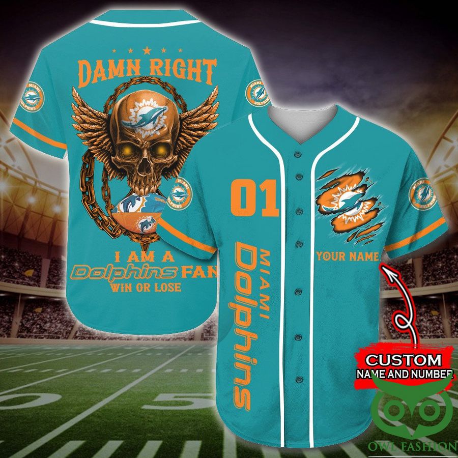 Miami Dolphins Baseball Jersey Luxury NFL Custom Name Number