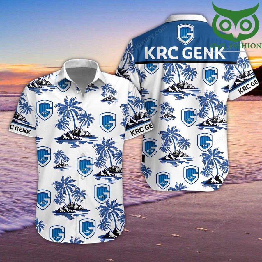 K.R.C. Genk colored cool style Hawaiian shirt for summer