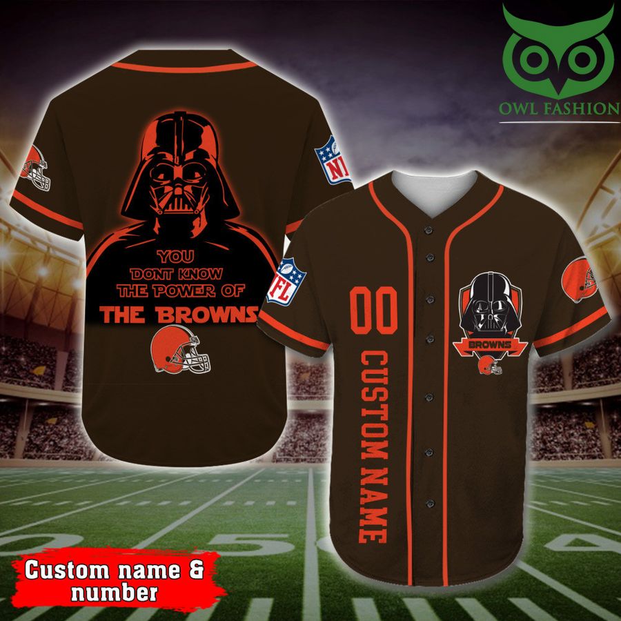 Cleveland Browns Baseball Jersey Darth Vader Star Wars NFL Custom Name Number 