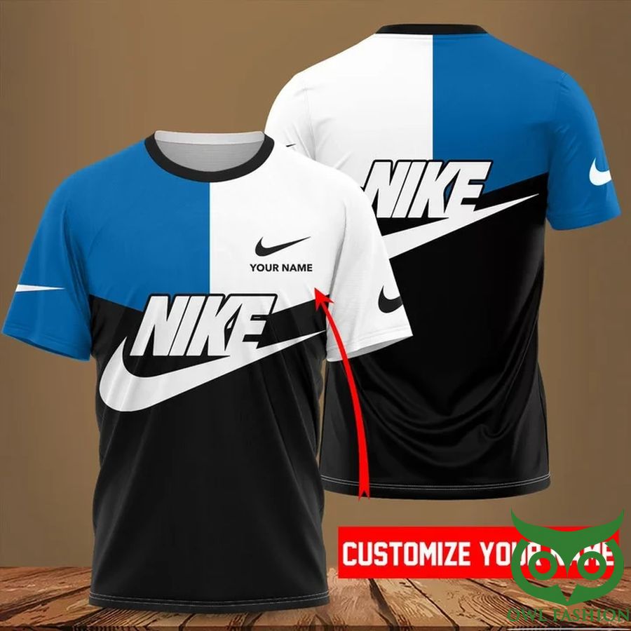 Custom Name Luxury Nike Logo Three Colors 3D T-shirt