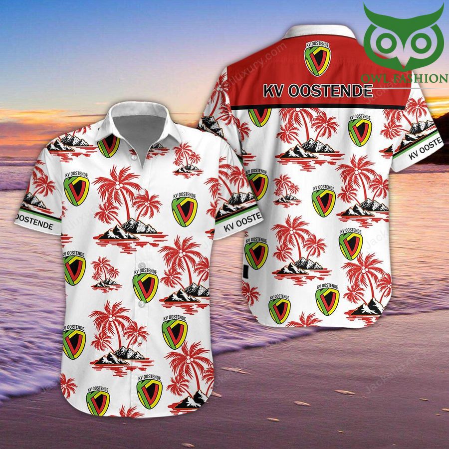 KV Oostende colored cool style Hawaiian shirt for summer