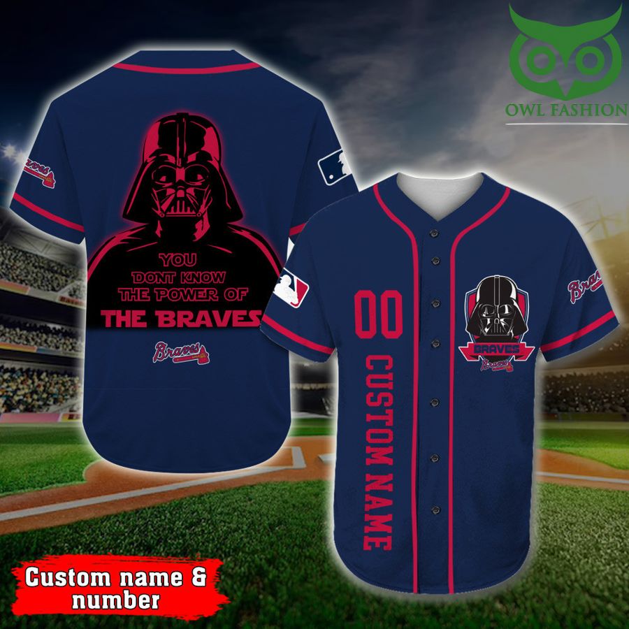 Atlanta Braves Baseball Jersey Darth Vader Star Wars MLB Custom Name Number 