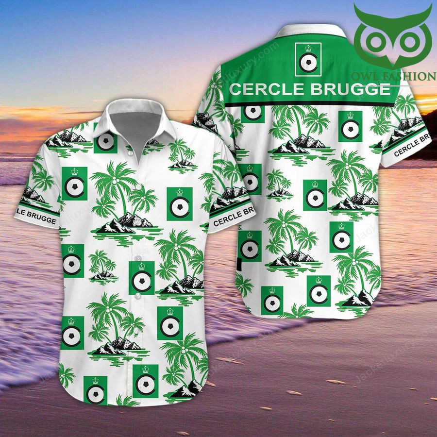 Cercle Brugge K.SV colored cool style Hawaiian shirt for summer