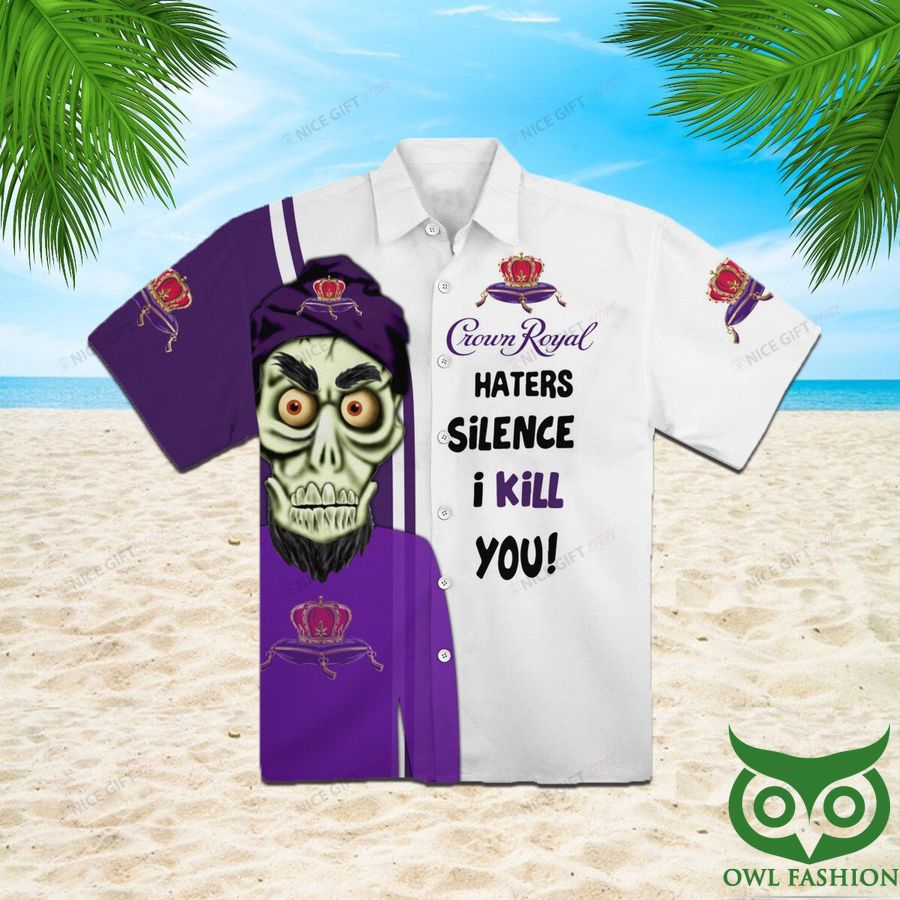 Crown Royal Palm Tree Haters Silence Hawaiian Shirt