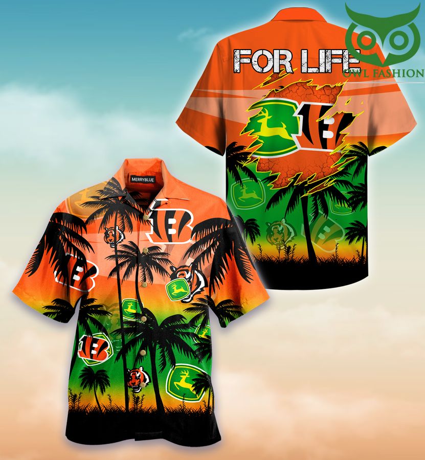 NFL Cincinnati Bengals USA Flag Flower Hawaiian Shirt - Owl