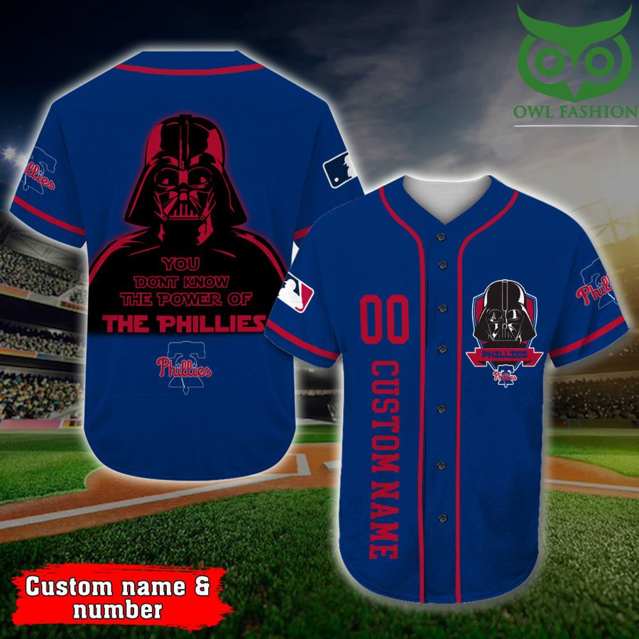 Philadelphia Phillies Baseball Jersey Darth Vader Star Wars MLB Custom Name Number 