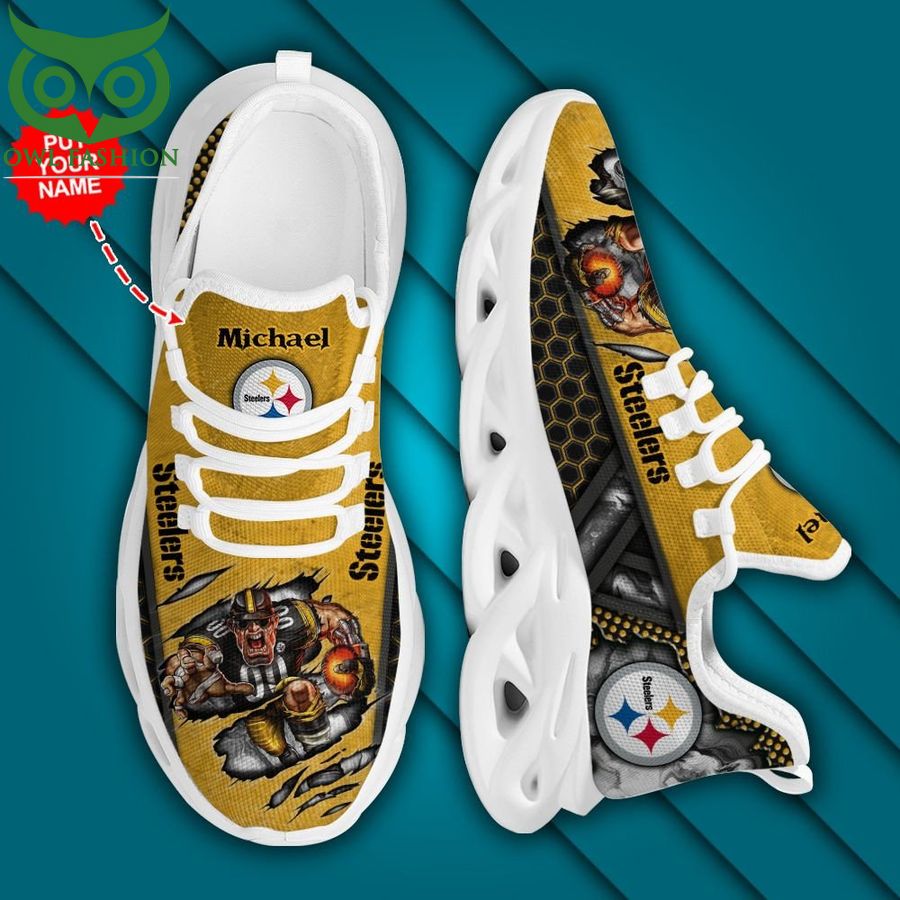 Pittsburgh Steelers Shoes Max Soul Mascot NFL Custom Name