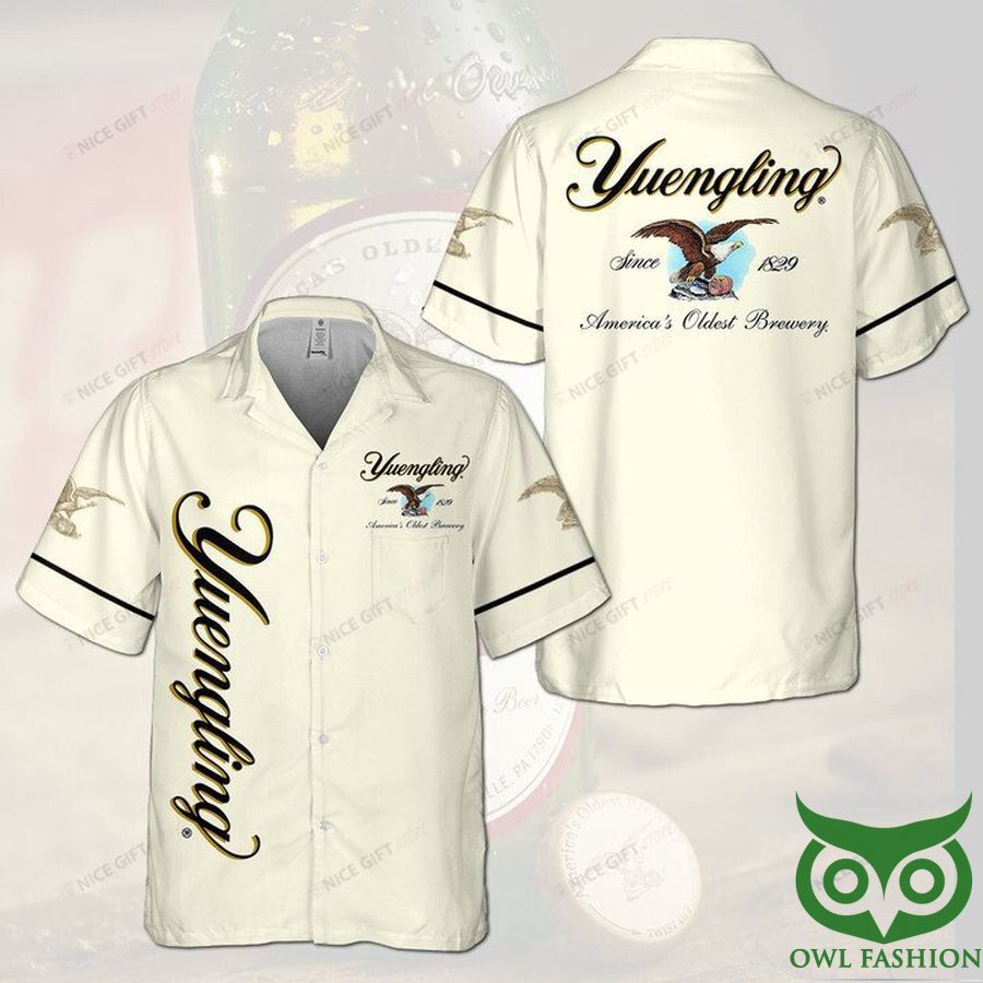 Yuengling Ivory White Hawaiian Shirt