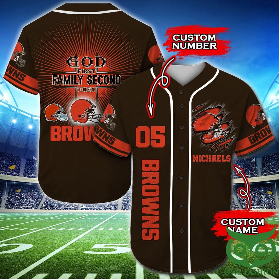 Cleveland Browns Baseball Jersey Luxury NFL Custom Name Number