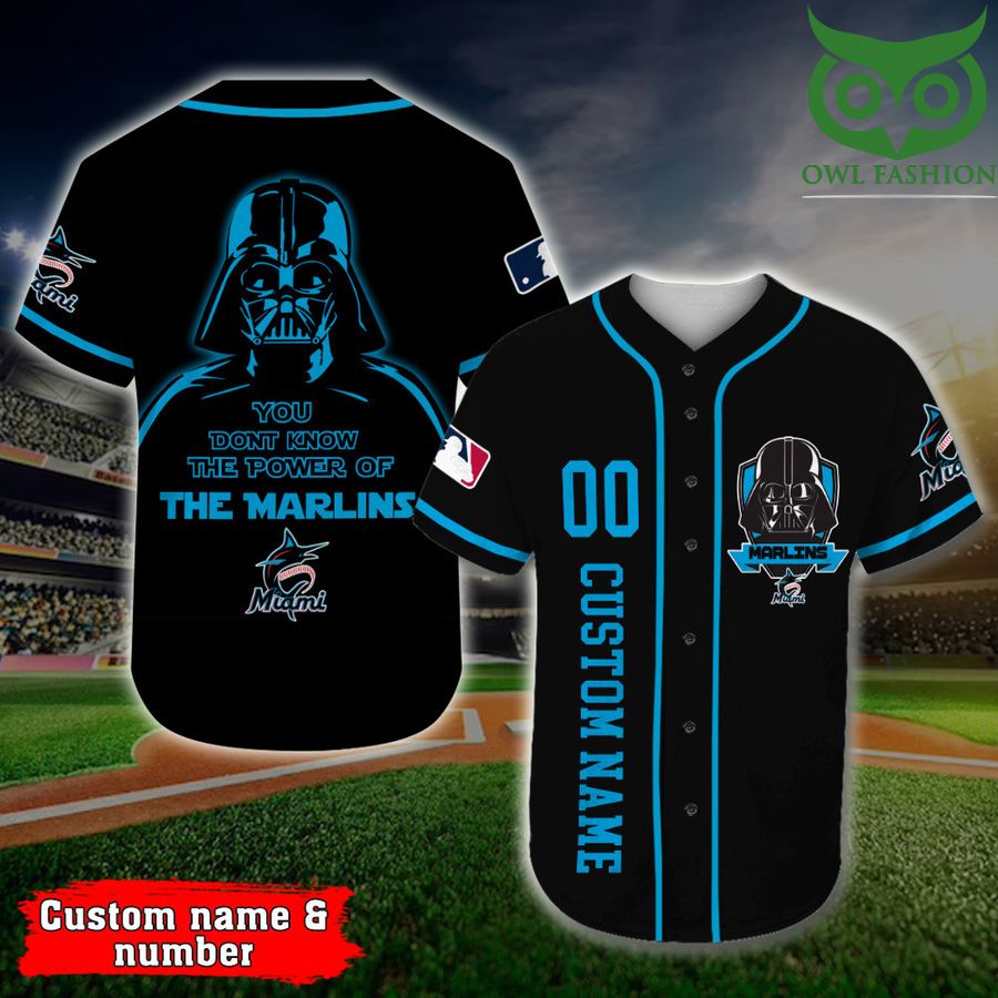 Miami Marlins Baseball Jersey Darth Vader Star Wars MLB Custom Name Number 