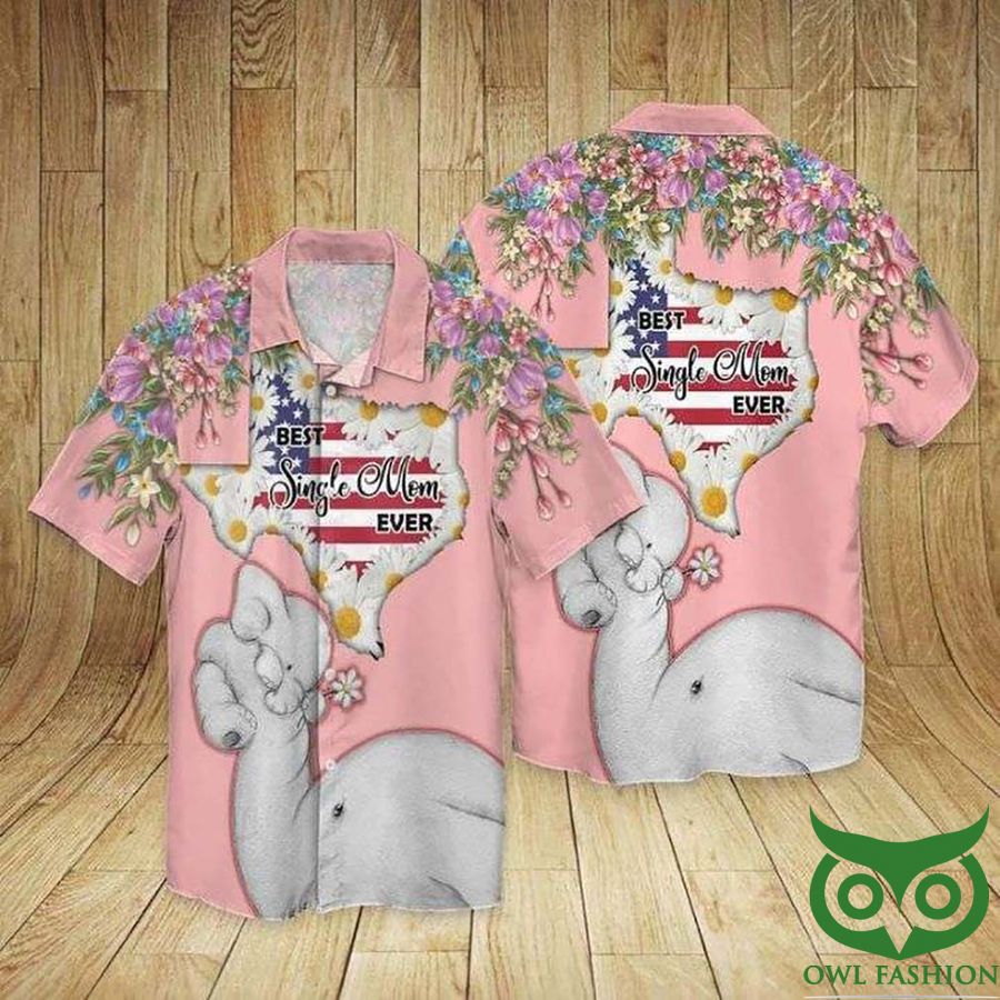 18 4th Of July Independence Day Love Single Mom Best Singer Mom Ever Hawaiian Shirt