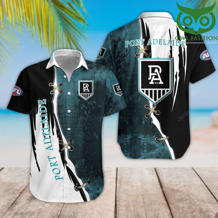 Port Adelaide Football Club colored cool style Hawaiian shirt for summer