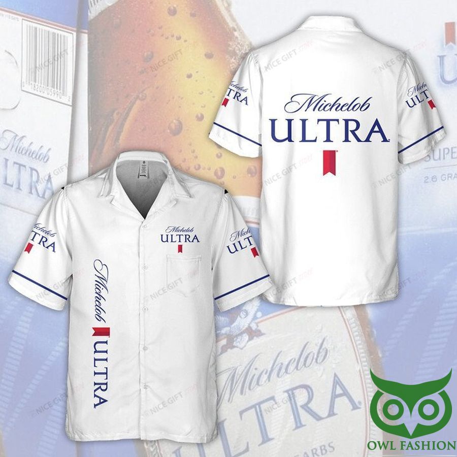 Michelob ULTRA White Hawaiian Shirt