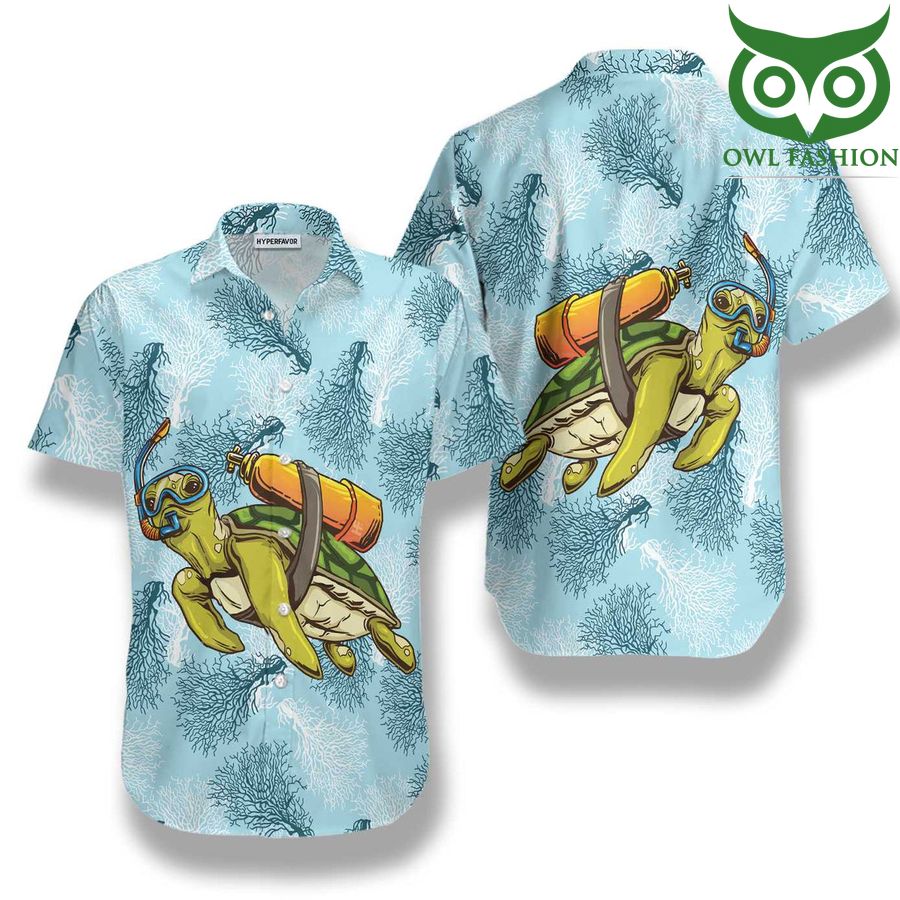 37 Turtle Scuba Diving Shirt For Men Hawaiian Shirt