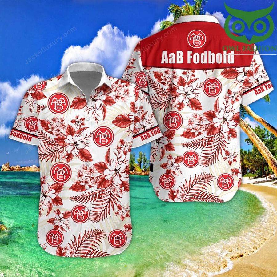 AaB Fodbold floral cool tropical Hawaiian shirt short sleeves