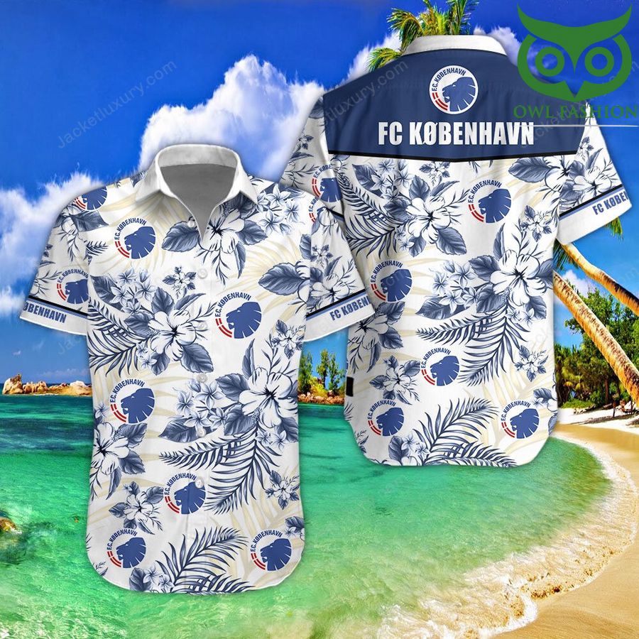 F.C. Kobenhavn floral cool tropical Hawaiian shirt short sleeves