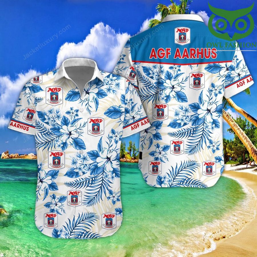 AGF Fodbold floral cool tropical Hawaiian shirt short sleeves